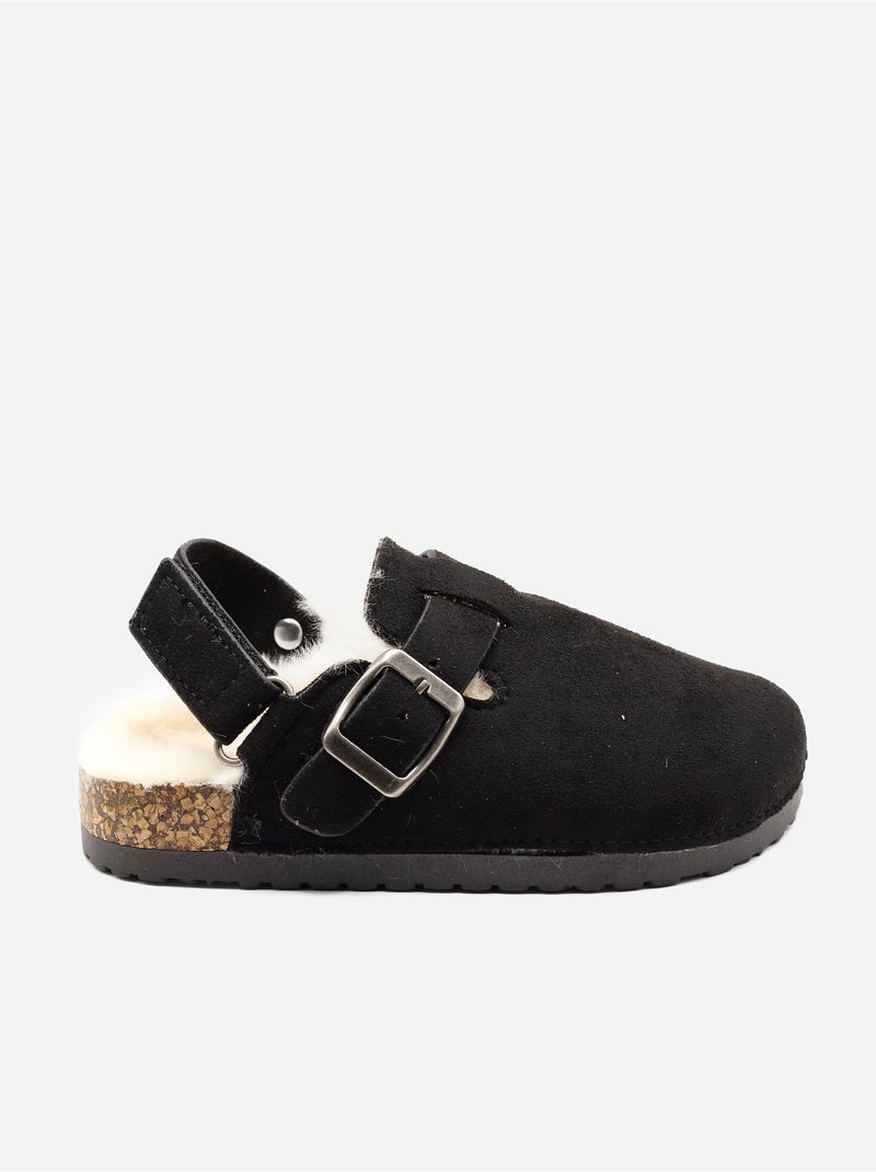 Zapatillas sin talón forradas Negro - Kiabi