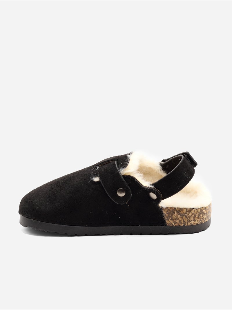 Zapatillas sin talón forradas Negro - Kiabi