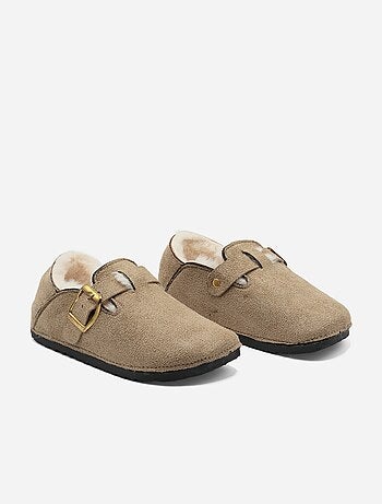 Zapatillas sin talón forradas