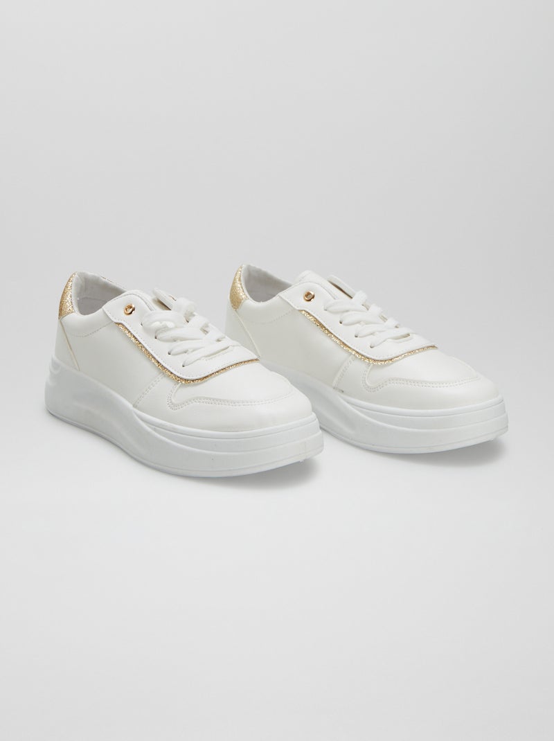 Zapatillas sintéticas BLANCO - Kiabi