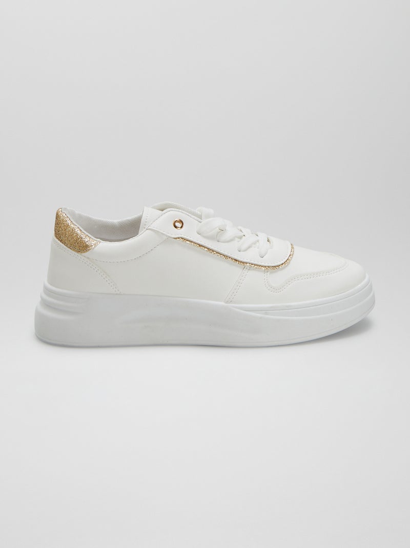 Zapatillas sintéticas BLANCO - Kiabi