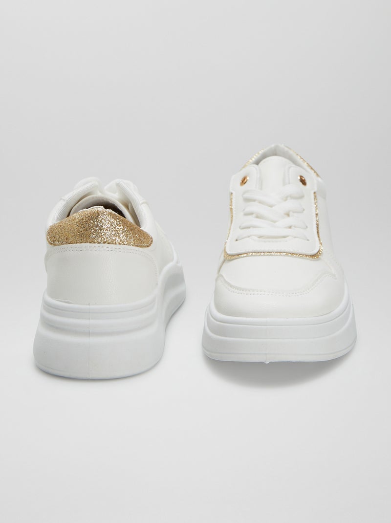 Zapatillas sintéticas BLANCO - Kiabi