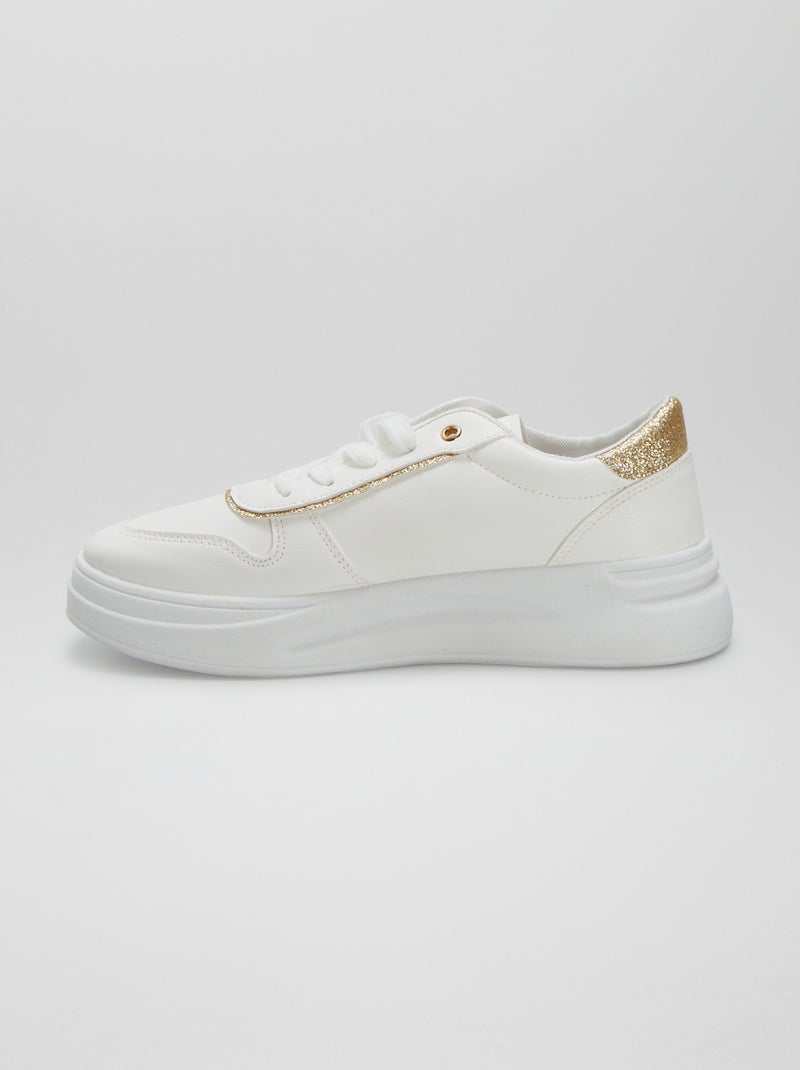 Zapatillas sintéticas BLANCO - Kiabi