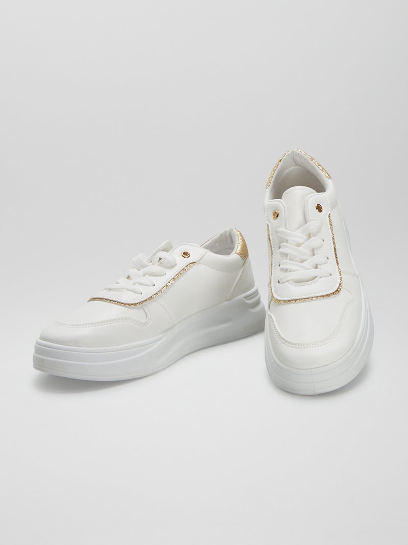 Zapatillas sintéticas BLANCO - Kiabi