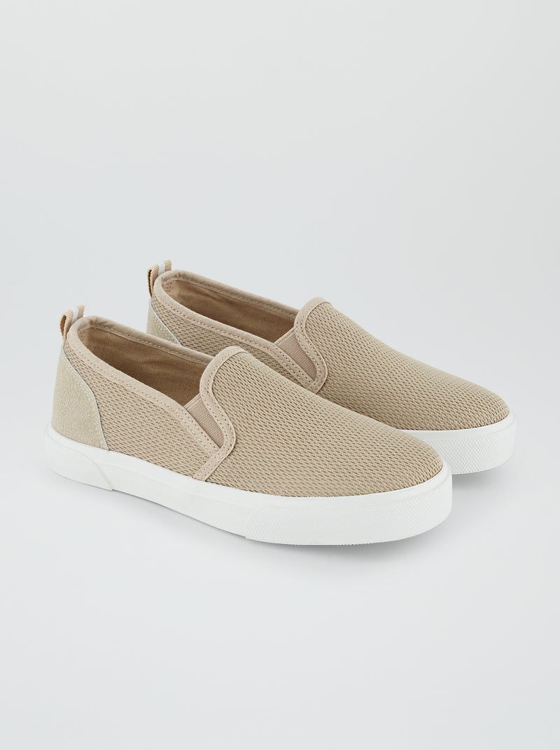 Zapatillas 'slip-on' BEIGE - Kiabi