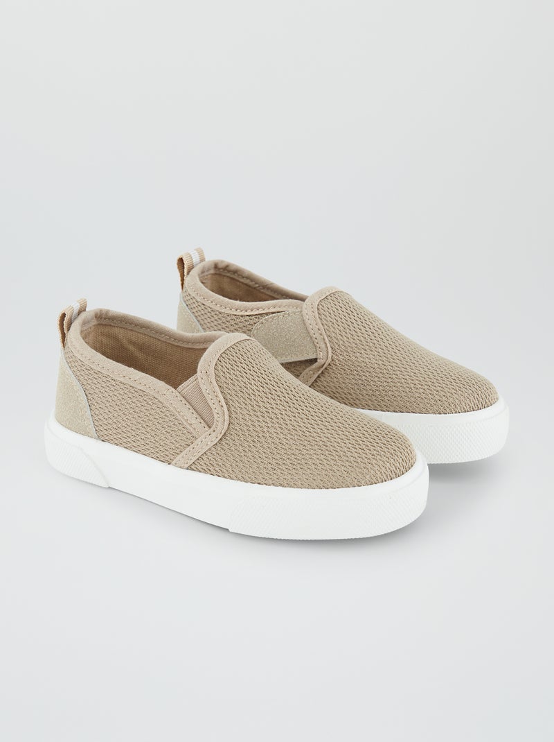 Zapatillas 'slip-on' BEIGE - Kiabi