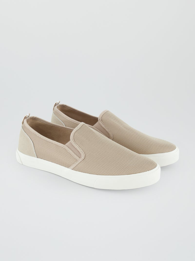 Zapatillas 'slip-on' BEIGE - Kiabi
