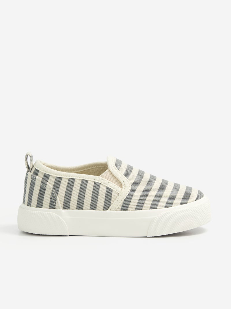 Zapatillas slip-on con cierres de velcro estampadas Azul - Kiabi