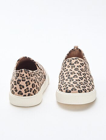 Zapatillas slip-on con estampado de leopardo