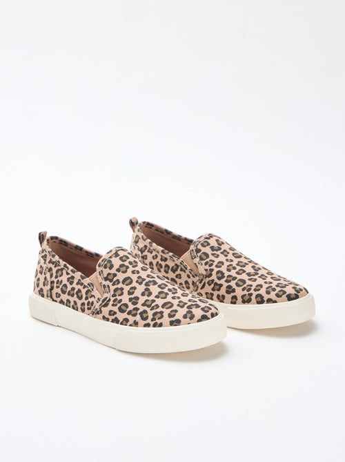 Zapatillas slip-on con estampado de leopardo - Kiabi