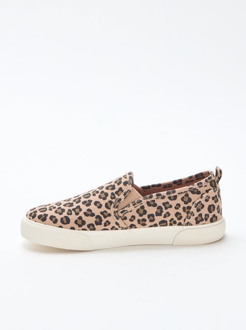 Zapatillas slip-on con estampado de leopardo - Kiabi