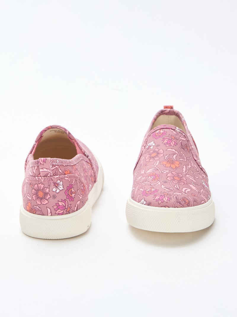 Zapatillas slip-on con estampado liso Rosa - Kiabi