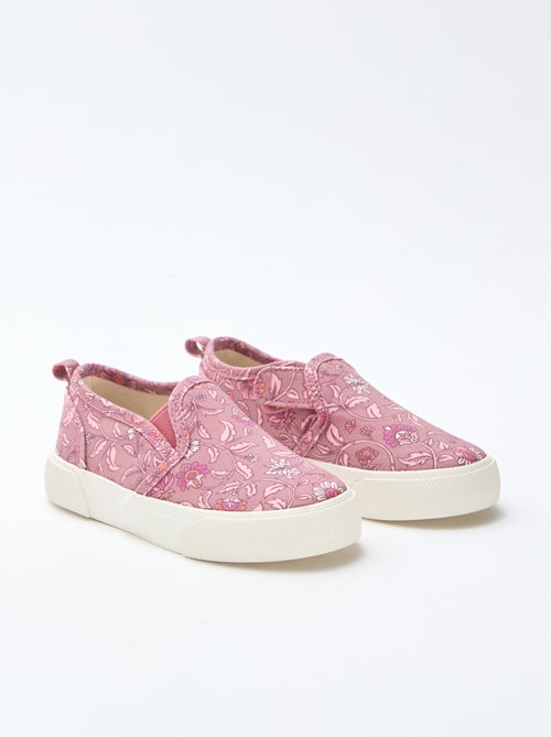 Zapatillas slip-on con flores - Kiabi