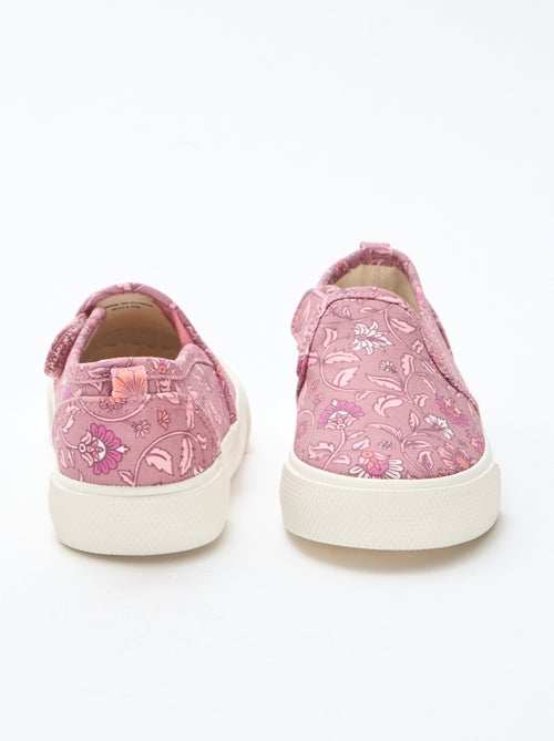 Zapatillas slip-on con flores - Kiabi