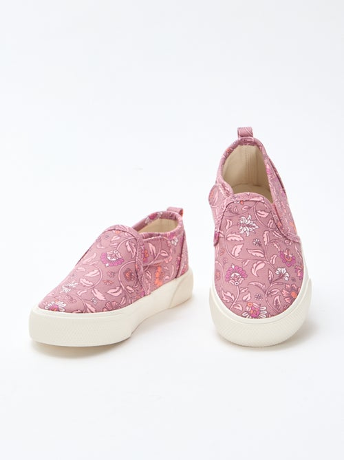 Zapatillas slip-on con flores - Kiabi