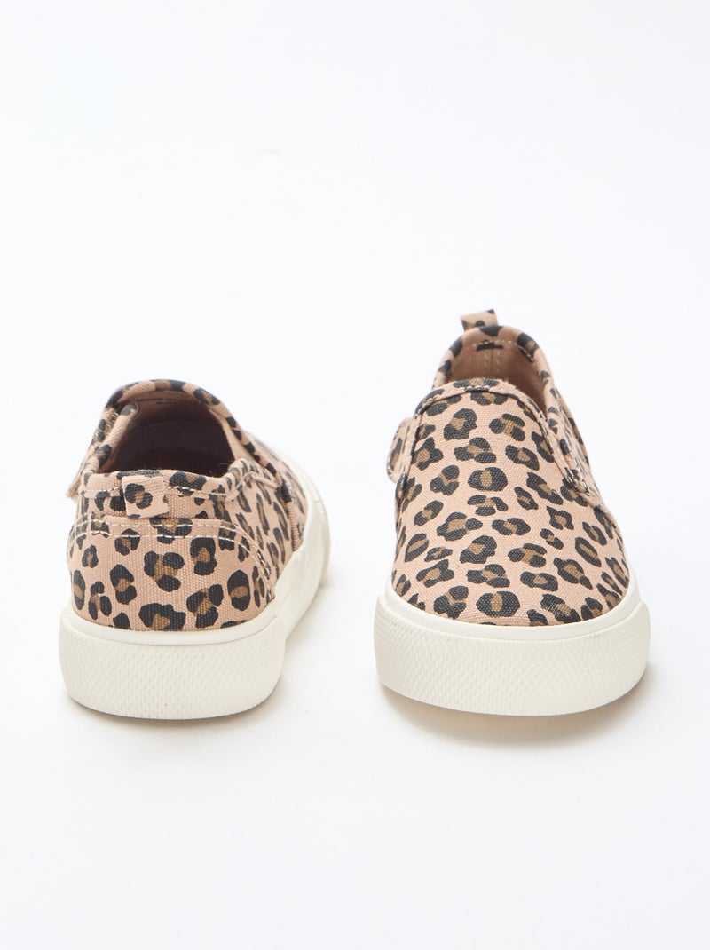 Zapatillas slip-on de leopardo Marron - Kiabi
