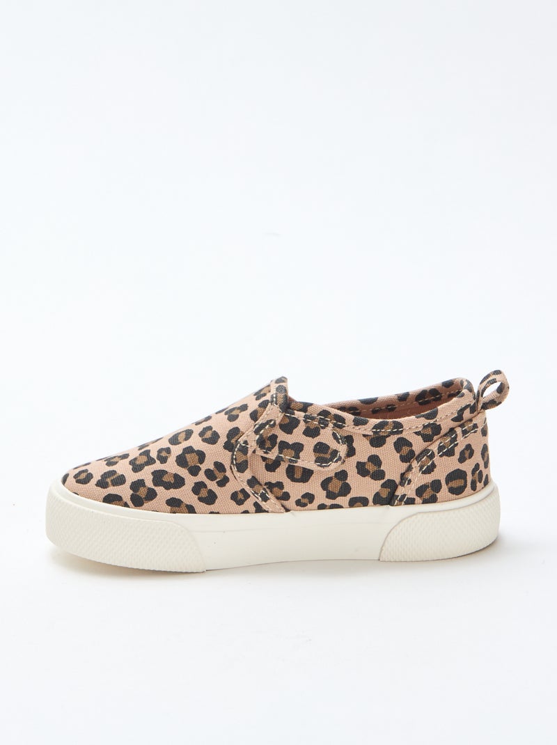 Zapatillas slip-on de leopardo Marron - Kiabi