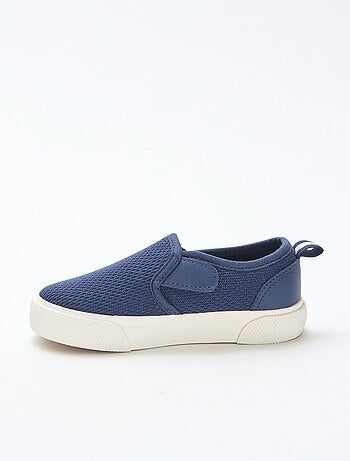 Zapatillas slip-on de malla lisa