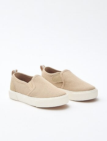 Zapatillas slip-on de malla lisa
