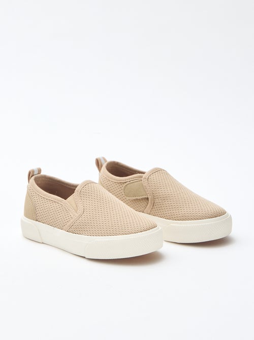 Zapatillas slip-on de malla lisa - Kiabi