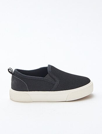 Zapatillas slip-on de malla lisa
