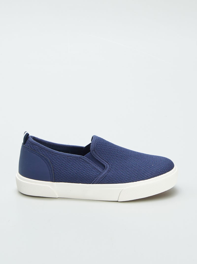 Zapatillas slip-on de tela AZUL - Kiabi