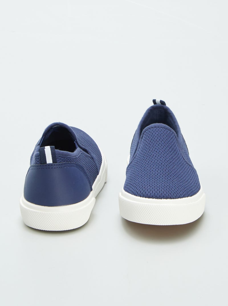 Zapatillas slip-on de tela AZUL - Kiabi