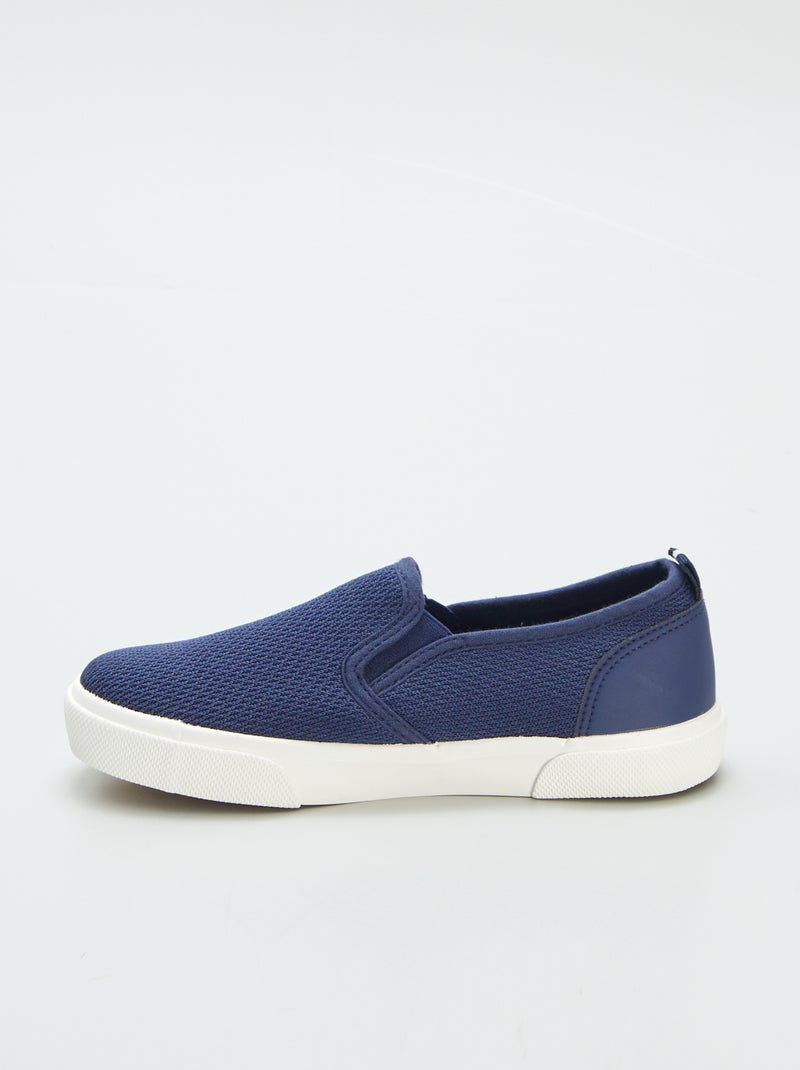 Zapatillas slip-on de tela AZUL - Kiabi