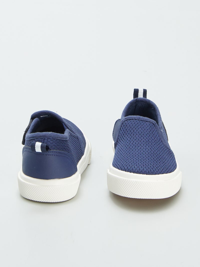 Zapatillas slip-on de tela AZUL - Kiabi