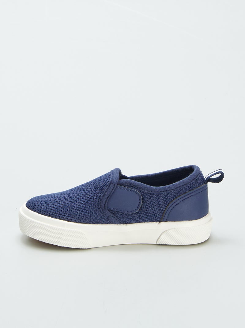 Zapatillas slip-on de tela AZUL - Kiabi