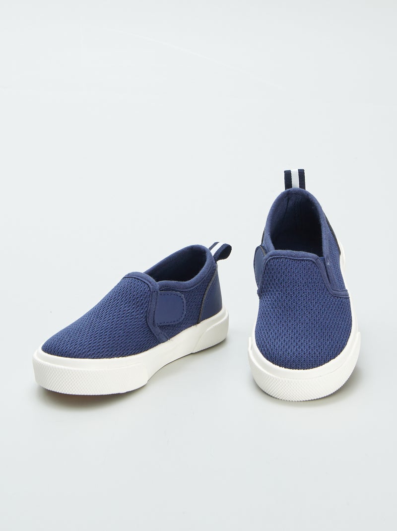 Zapatillas slip-on de tela AZUL - Kiabi