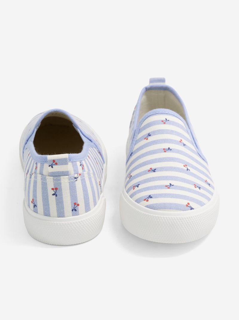 Zapatillas slip-on estampadas Azul - Kiabi