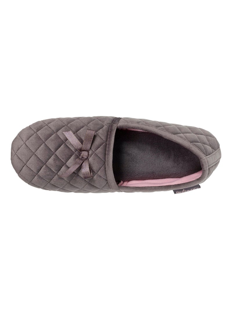 Zapatillas slippers cómodas, ligeras y suaves - suela textil mujer Isotoner Gris oscuro - Kiabi