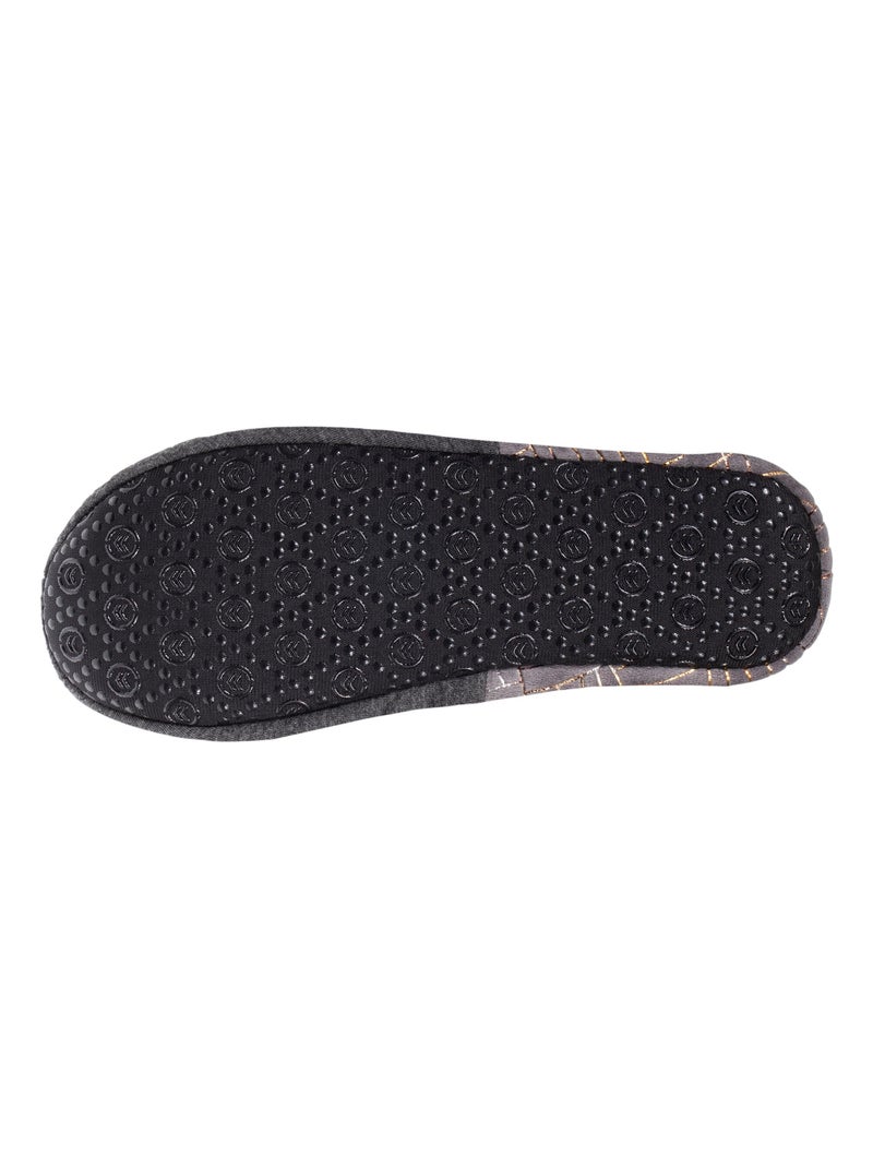 Zapatillas slippers en jersey y suela con tacos mujer Isotoner Gris jaspeado - Kiabi
