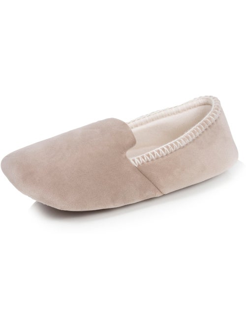 Zapatillas slippers terciopelo, suela de goma antideslizante mujer Isotoner - Kiabi