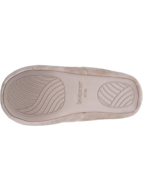 Zapatillas slippers terciopelo, suela de goma antideslizante mujer Isotoner - Kiabi