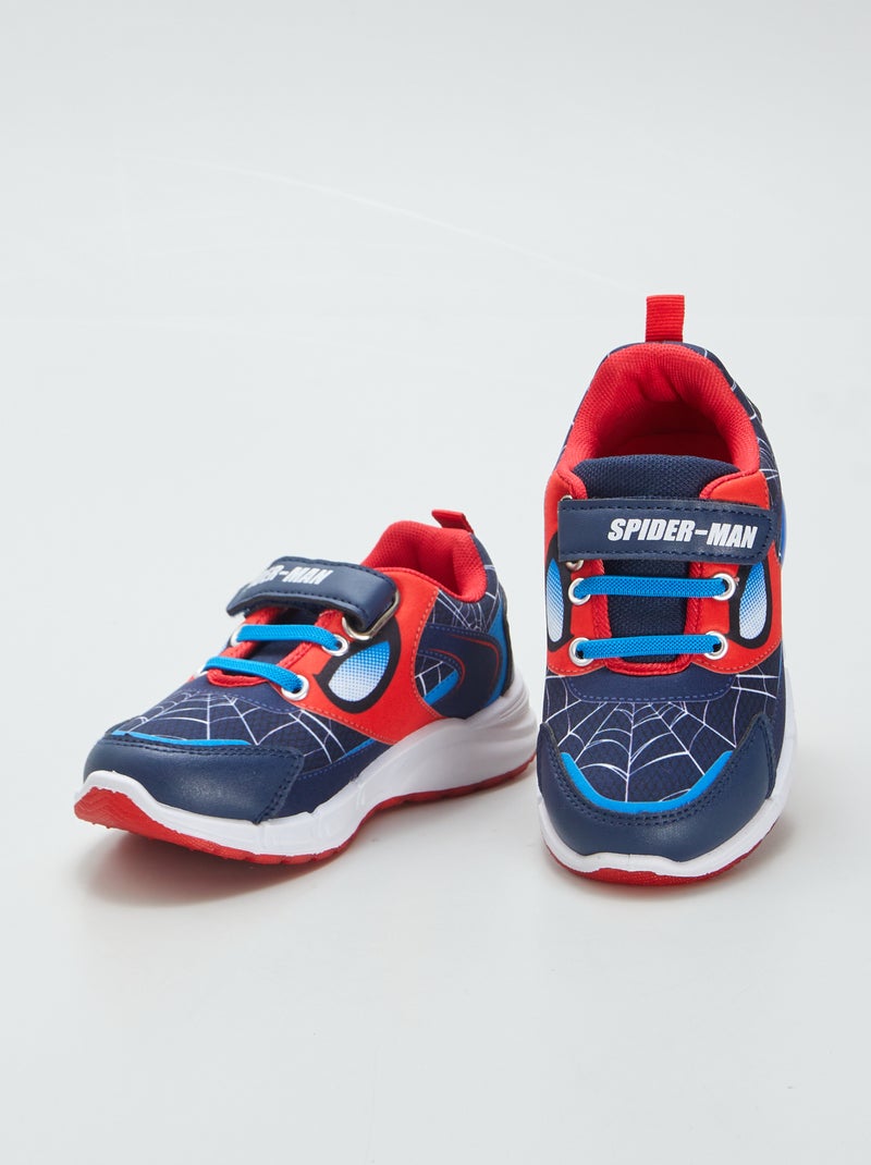 Zapatillas 'Spiderman' 'Marvel' con velcros LED AZUL - Kiabi