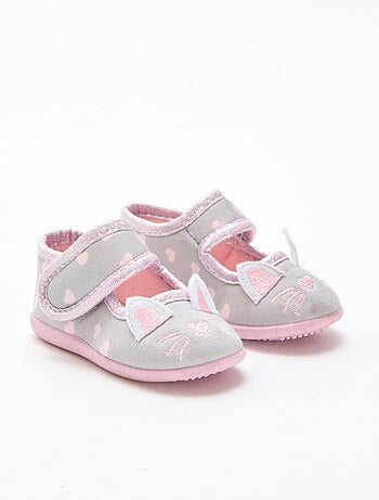 Zapatillas tipo bailarina animadas con velcro