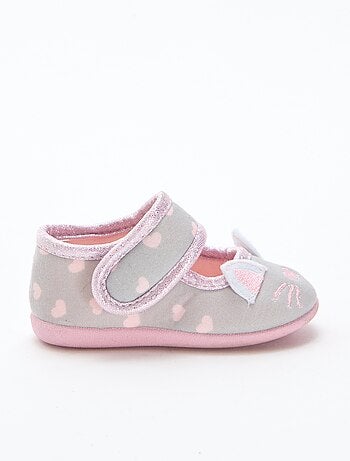 Zapatillas tipo bailarina animadas con velcro
