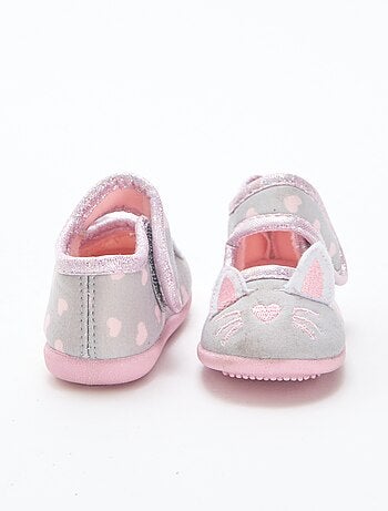 Zapatillas tipo bailarina animadas con velcro