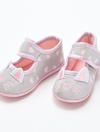 Zapatillas tipo bailarina animadas con velcro