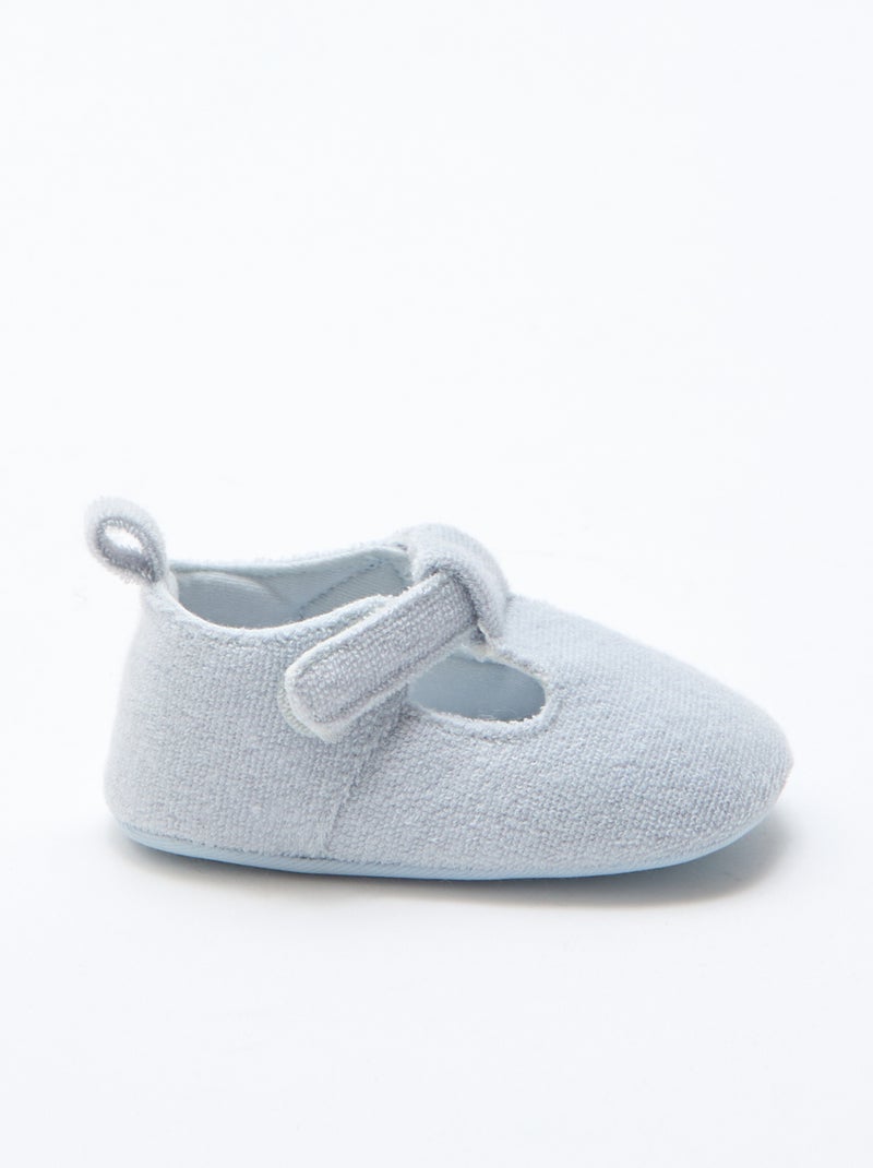 Zapatillas tipo bailarinas de rizo Azul - Kiabi