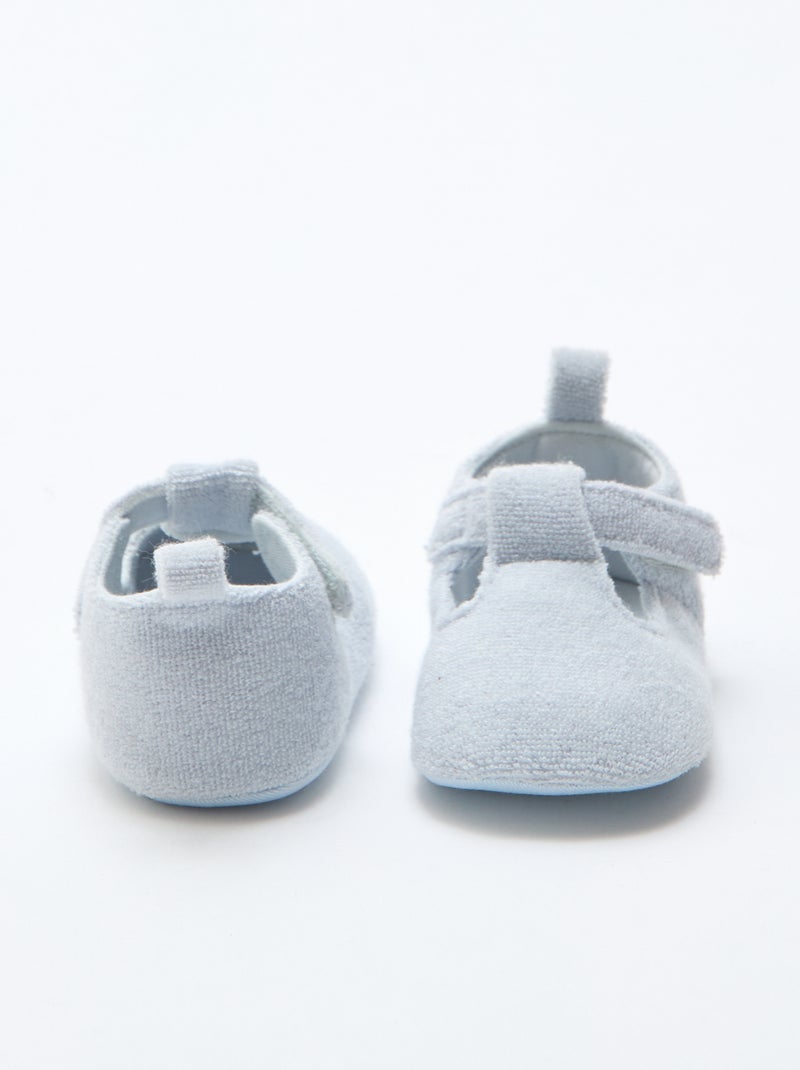 Zapatillas tipo bailarinas de rizo Azul - Kiabi