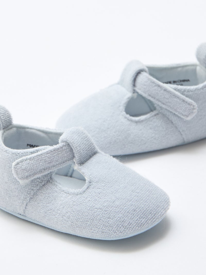 Zapatillas tipo bailarinas de rizo Azul - Kiabi