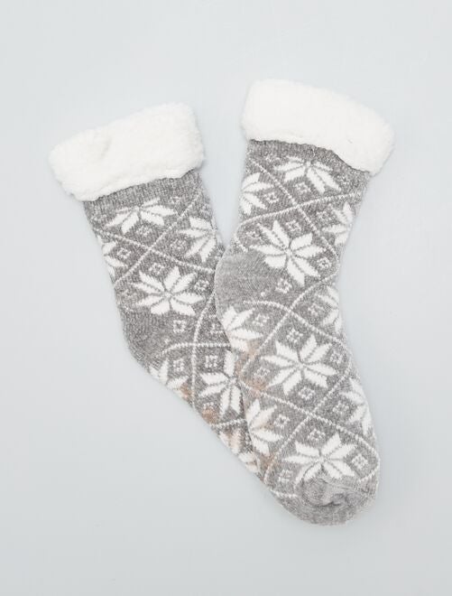 Zapatillas tipo calcetines con estampado - Kiabi