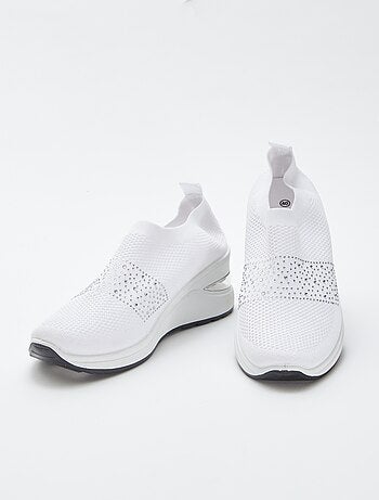Zapatillas tipo calcetines con plataforma