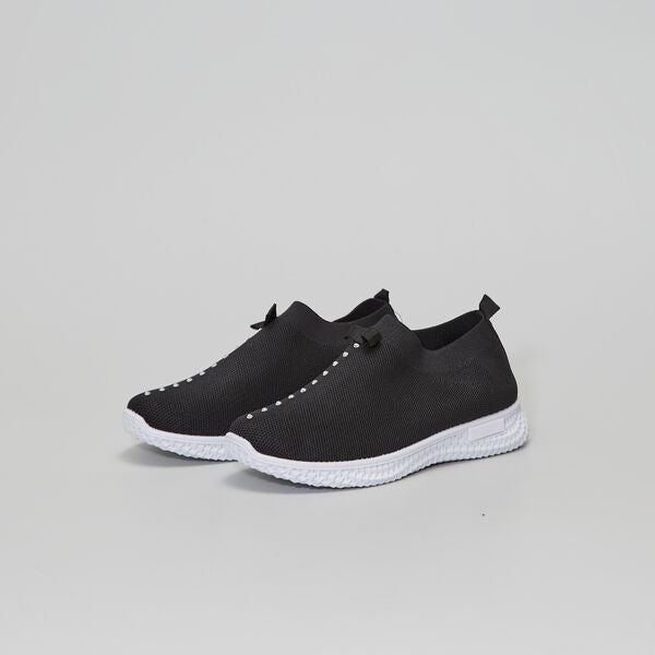 Zapatillas tipo calcetines con strass Mujer talla 34 a 48 - NEGRO - Kiabi -  18,00€