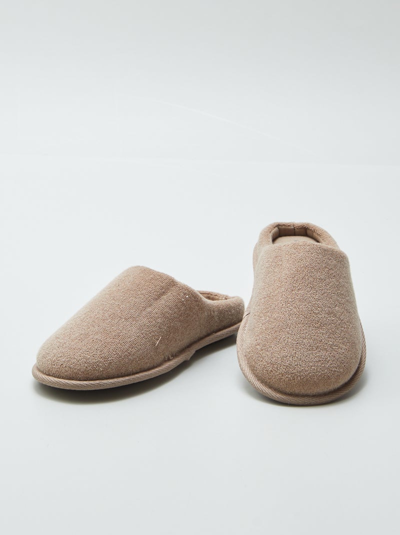 Zapatillas tipo mule BEIGE - Kiabi