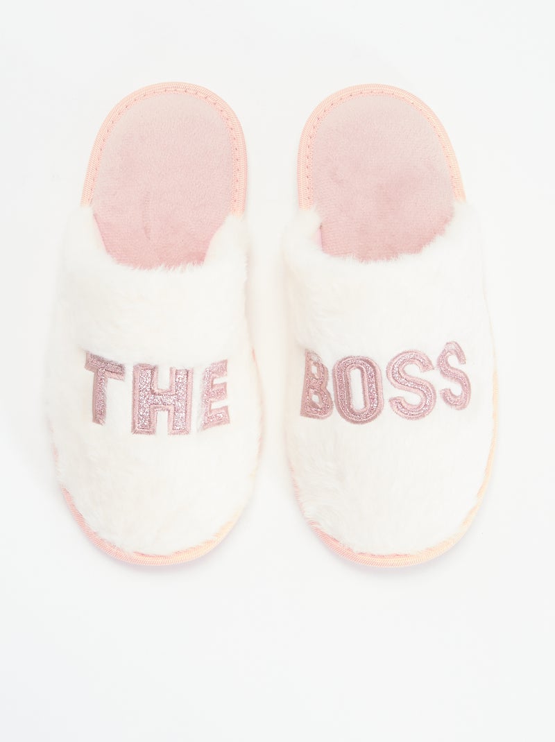 Zapatillas tipo mule Blanco - Kiabi