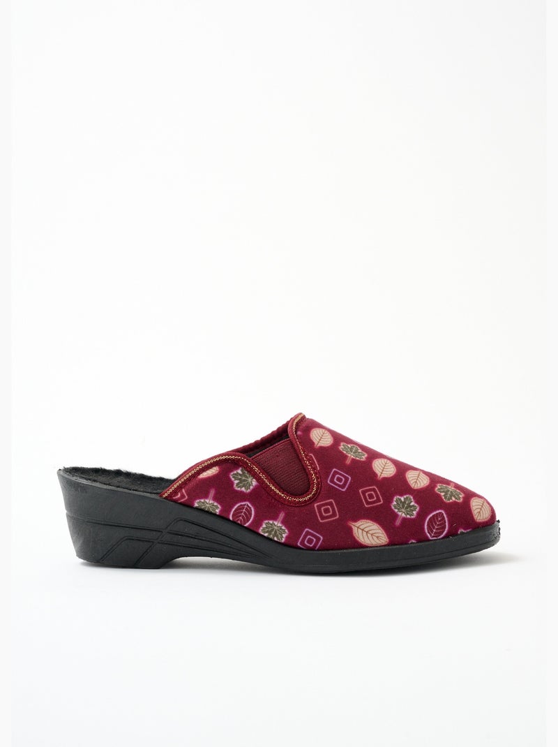Zapatillas tipo mule con tacón ancho y confort - Afibel Rojo - Kiabi